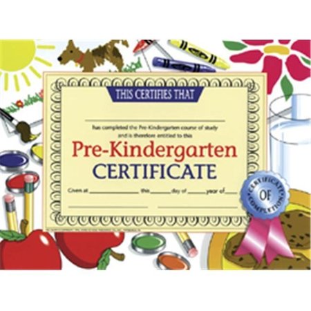 HAYES Hayes School Publishing H-Va499 Certificates Pre-Kindergarten 36 Pack 8.5 X 1 H-VA499